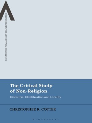 cover image of The Critical Study of Non-Religion